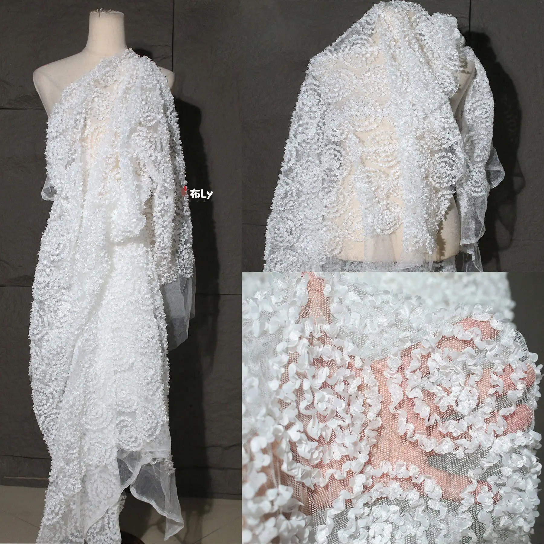 white-pleated-texture-hollow-jacquard-mesh-fabric-3d-lace-for-wedding-dress-skirts-high-end-designer-diy-apparel-material