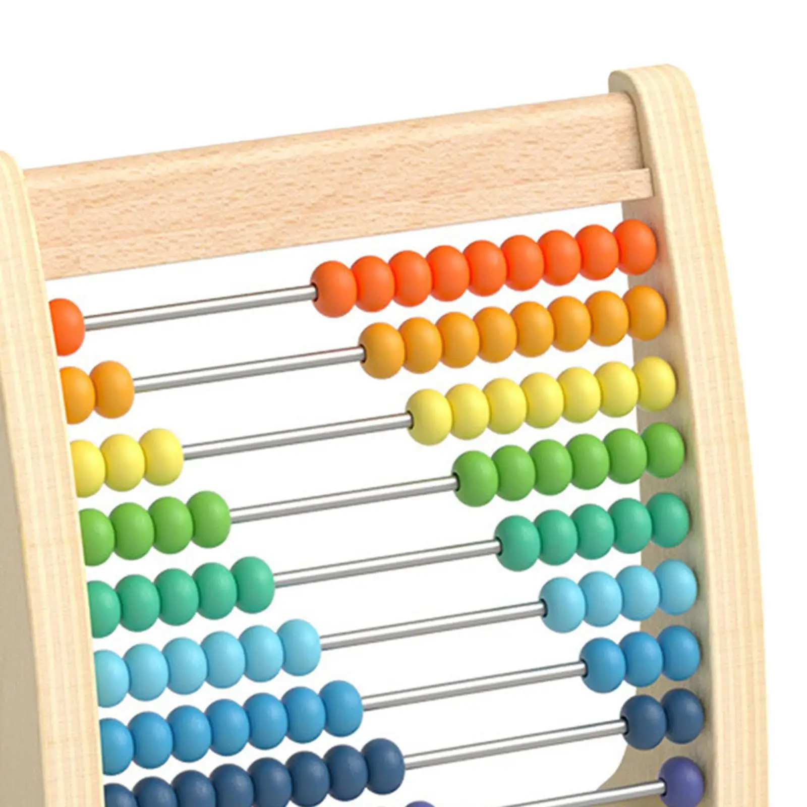 Colorful Wooden Abacus Ten Frame Set Bead Arithmetic Abacus Educational Toy for