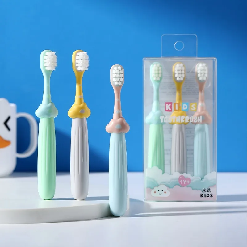 3Pcs Children's Cartoon Cloud Toothbrush Soft Bristled Toothbrush Suitable for 3-6 Years Old Oral Hygiene