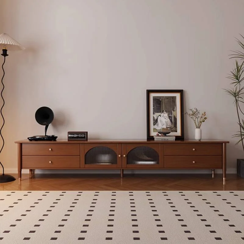 Solid Wood Luxury Tv Cabinet Drawers Ornament Showcase Apartments Tv Cabinet Entertainment Quality Muebles Para Hogar Furniture