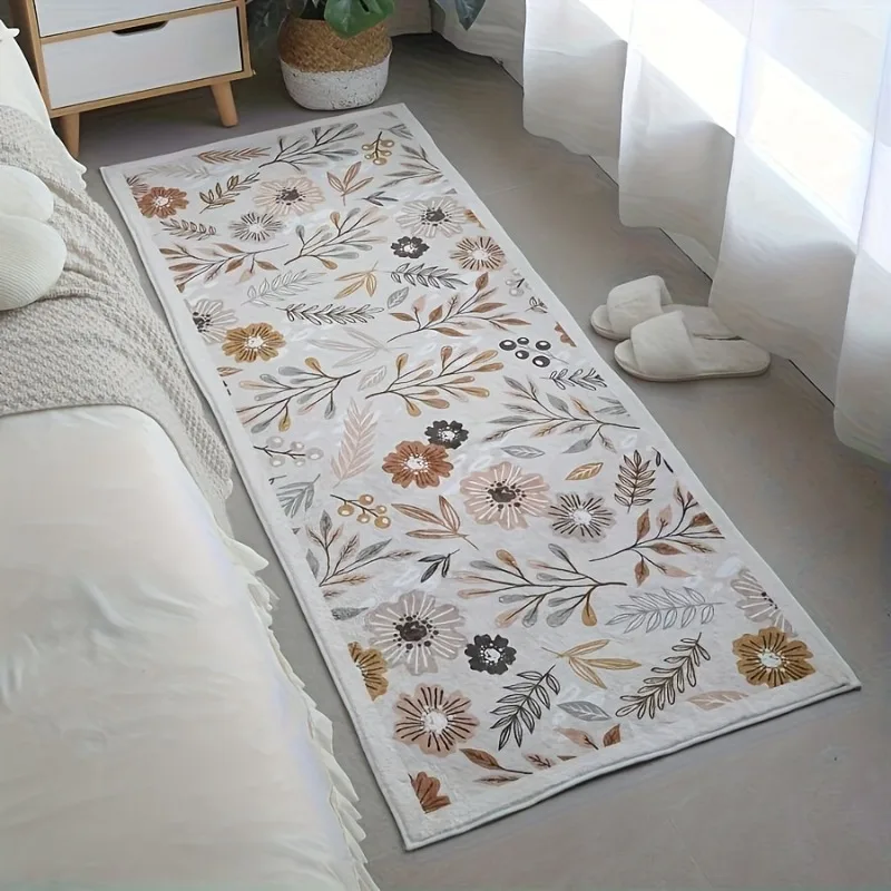 Flower Butterfly Pattern Carpet Bohemian Vintage Rug Large Size Luxury Decorative Carpets Washable Easy Fold Balcony Rugs