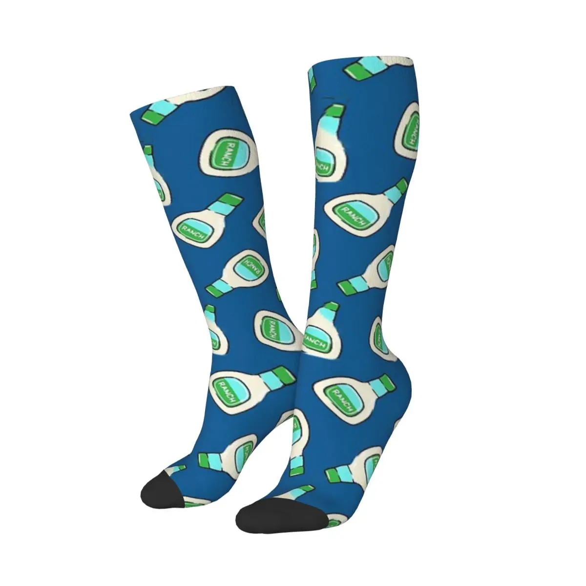 Ranch - Salad Dressing Bottle (blue) Socks Harajuku Stockings All Season Long Socks Accessories for Unisex Gifts