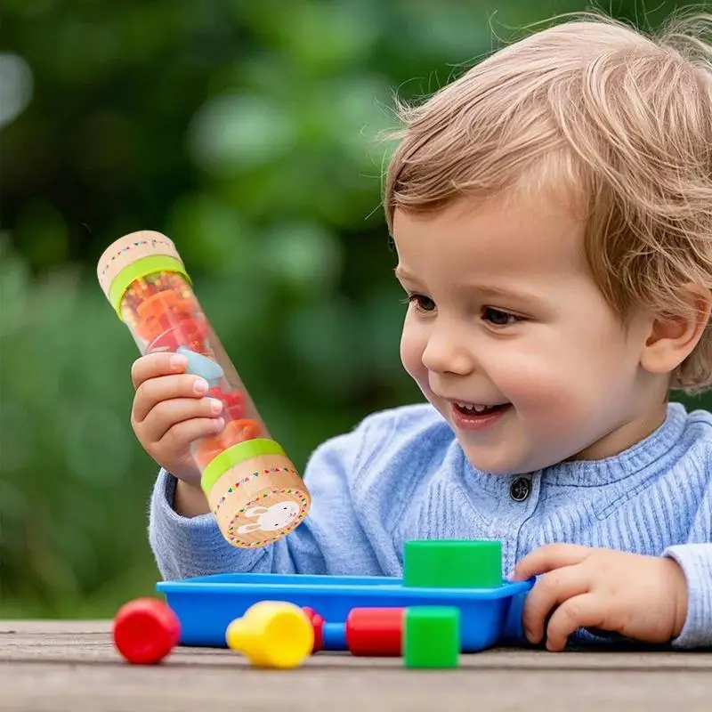 Rain Stick Instrument Rain Stick Spinner Tube Sensory Musical Learning Sound Toy for Babies & Kids Classroom Preschool Easter