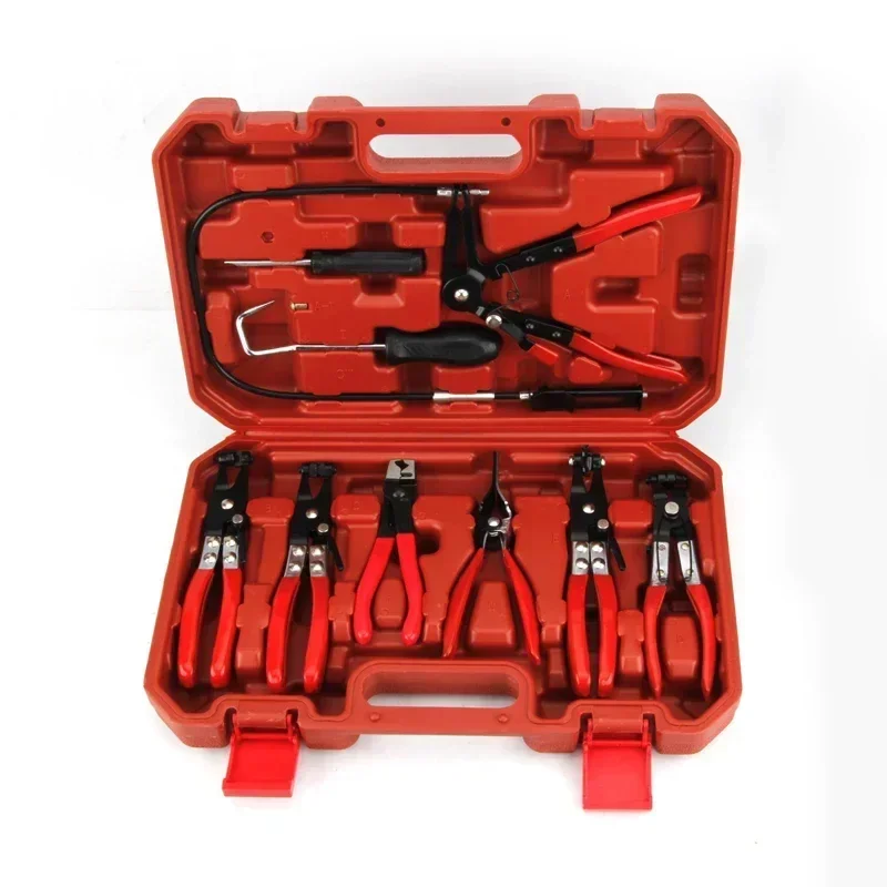 1-9PCS Hose Clamp Pliers, Wire Long Reach Hose Clamp Pliers Set Fuel Oil Water Hose Auto Tools Coolant Radiator Heater
