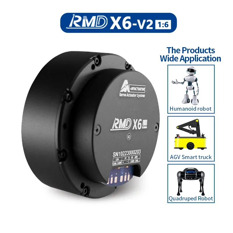 Servo Motor Driver  RMD-X6 1:6 V2 48v  Gear Electric Motor Flat Exoskeleton Robot Motor