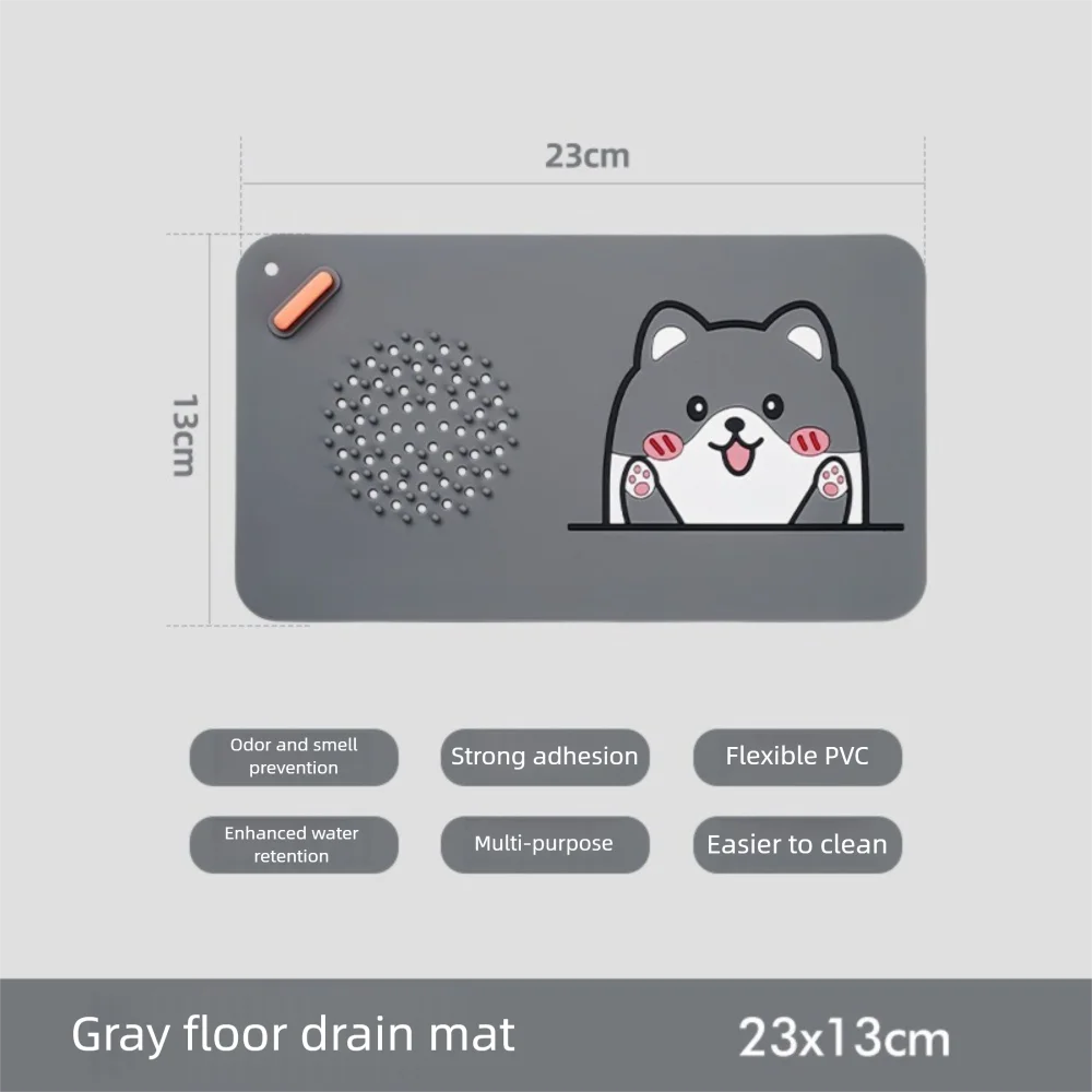 Cartoon Sewer Floor Drain Cover Anti-odor Anti-insect Deodorant Cover Anti-blocking Floor Drain Pad for Bathroom&Kitchen