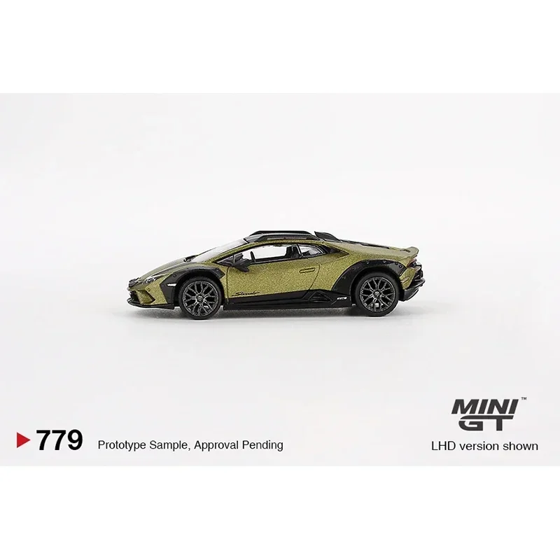 MINIGT 779 en Stock 1:64 Lamborghini Huracan Sterrato Verde Gea Matt Diecast Diorama modelo colección Juguetes