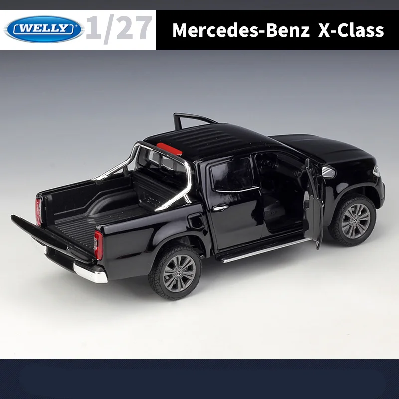 WELLY 1:24 Mercedes-Benz X-Class Alloy Pickup Car Model Diecast Metal Off-road Vehicles Car Model Simulation Childrens Toy Gifts