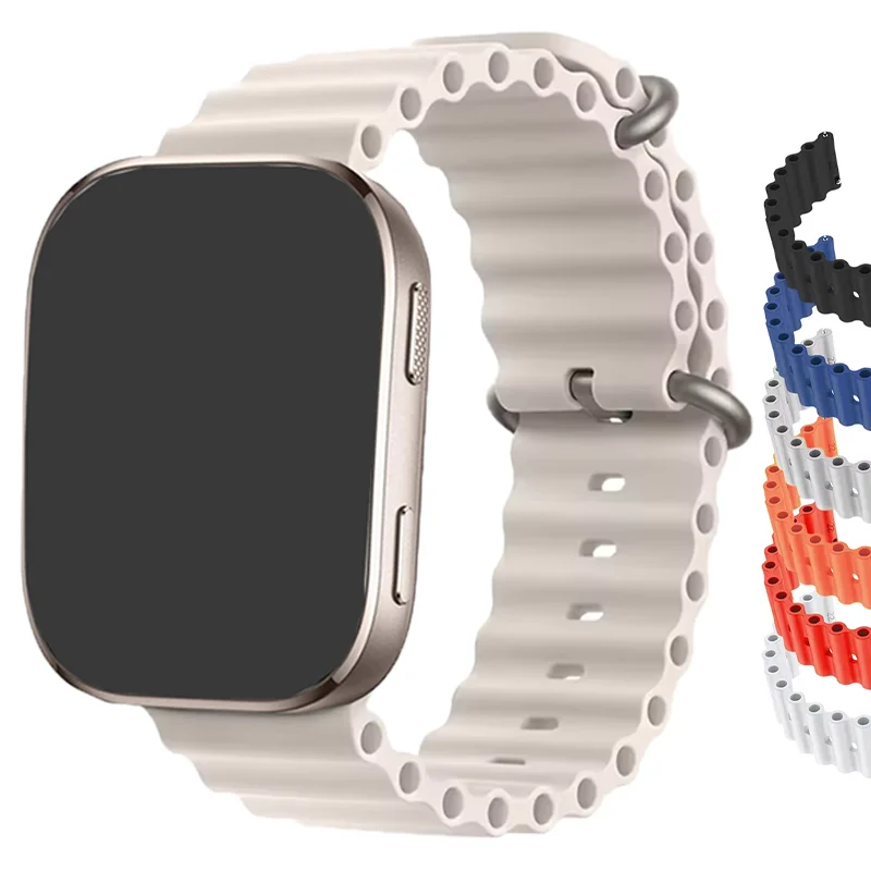 Ocean Silicone Strap for Amazfit Bip 6 5 Wristband 20mm 22mm Bracelet For Amazfit GTS 3/2/2e/GTS2 Mini/GTR/47mm/GTR 3/3 Pro/2/2e