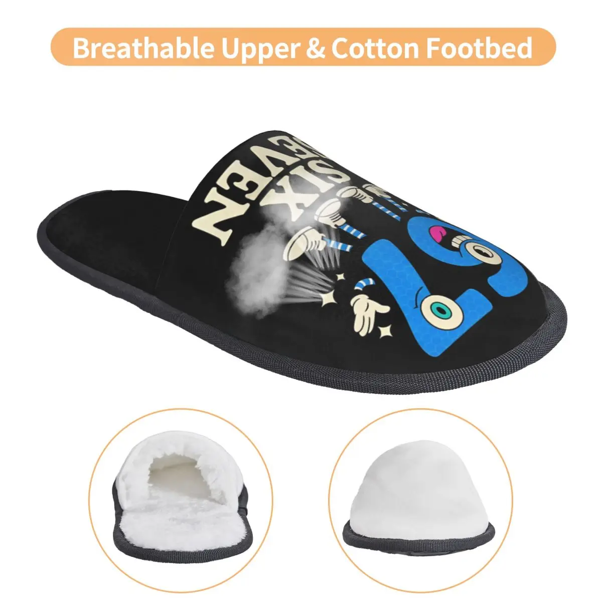 67 ستة سبعة 6-7 ميمي شبشب داخلي Brainrot الإيطالي مع شبشب من إسفنج الذاكرة هدية للأحذية المنزلية للجنسين مع نعل مضاد للانزلاق #3