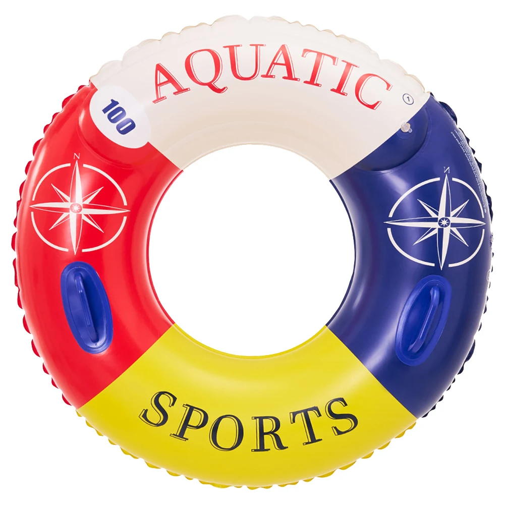 Inflatable Swim Ring Swimming Rings Floaties Leakproof with Handle Swim Float Tube PVC Pool Floats for Water Play