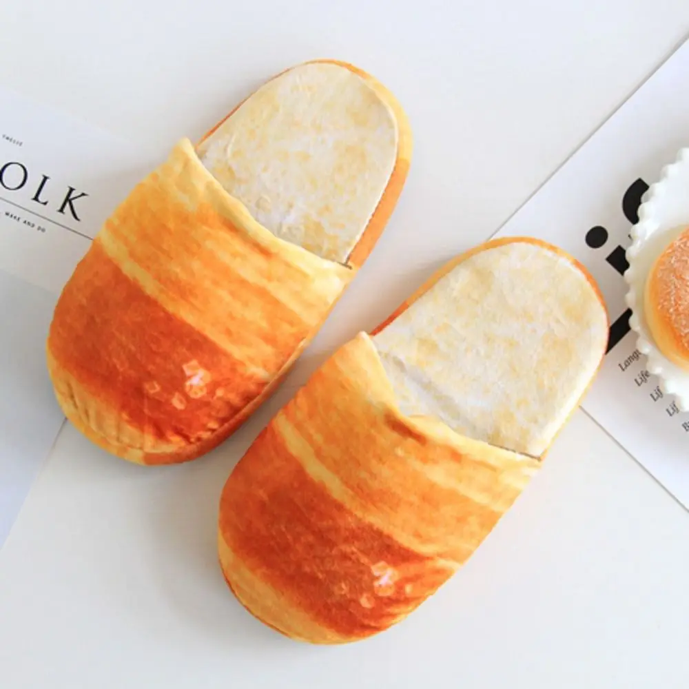 Sandal Creative Simulation Bread Slippers Funny Soft Bottom French Bread Slippers Thick Sole Shoes 3D Bread Slides Bedroom