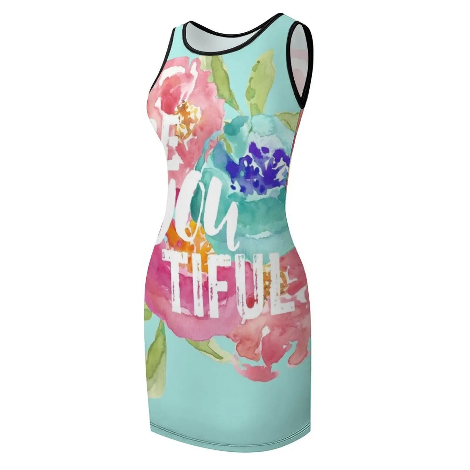 beYOUtiful Bloemen Mouwloze Zonnejurk avondjurken luxe 2025 Dansjurken Damesjurken zomerfeest dames