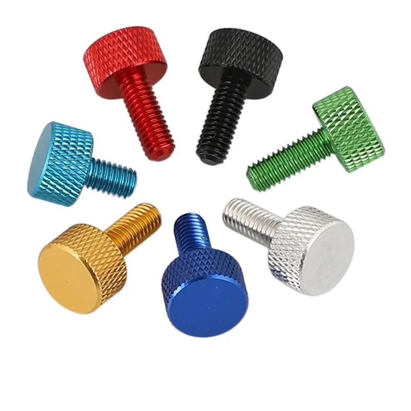 M3 M4 M5 M6 الملونة الألومنيوم اليد تشديد الإبهام مسامير مخرش الجناح مسامير بأكسيد مناسبة DIY بها بنفسك إطارات الكمبيوتر الرئيسية الجانب