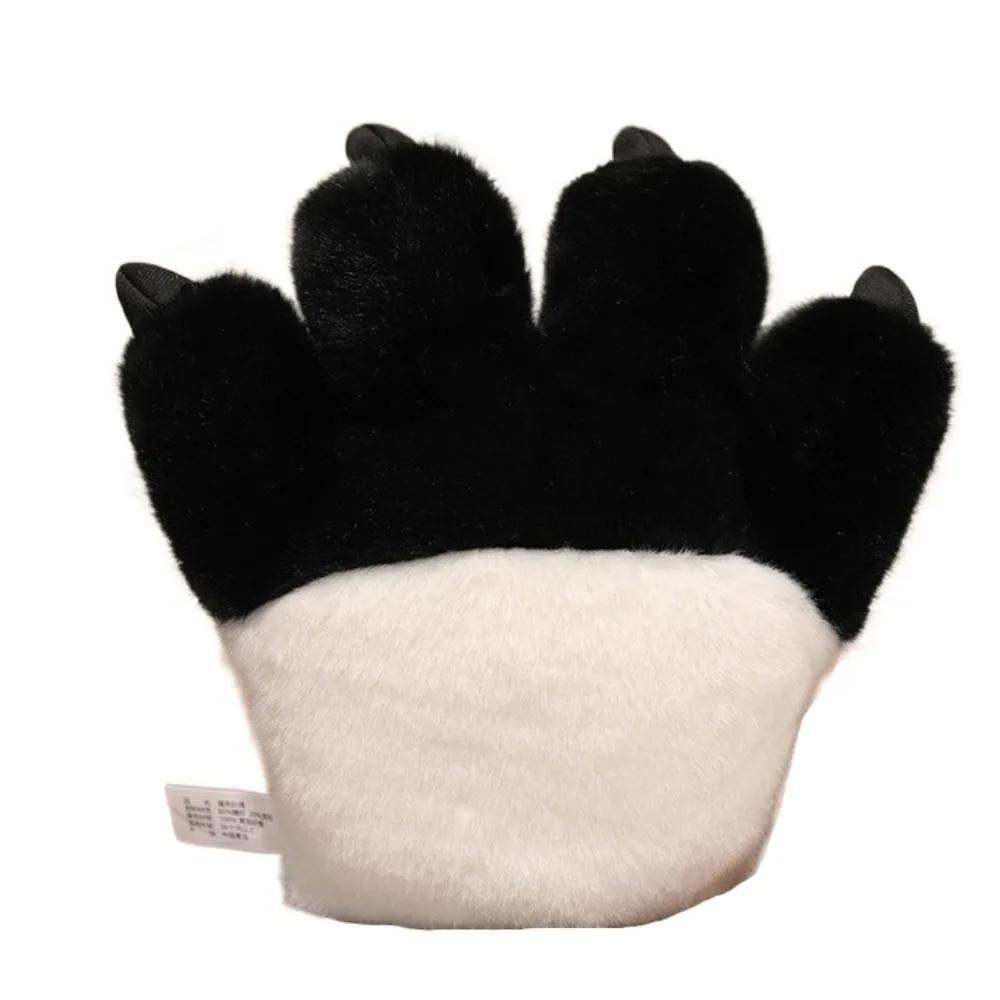 Guanti con zampa di animale simulato Guanti con zampa di tigre finta ripiene con texture pelosa Guanti interni imbottiti con zampa di orso soffice