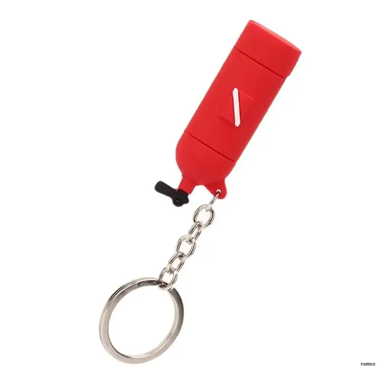 Underwater Theme Keychain Sturdy Air Cylinder Key Rings for Diving Aficionados