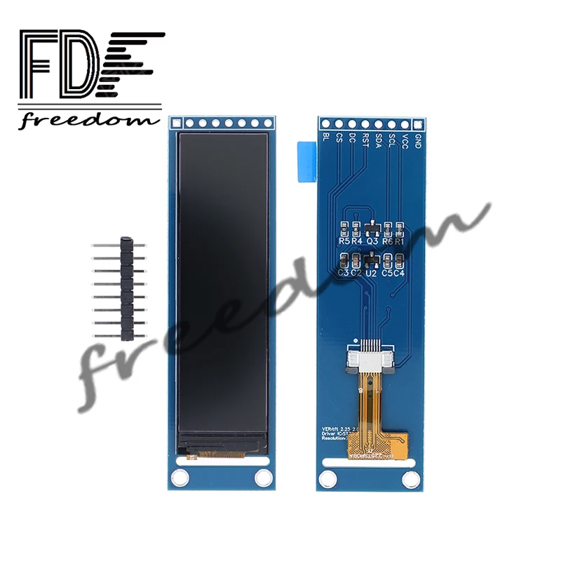 FDF 2.25 بوصة TFT LCD ST7789 شاشة صغيرة 76*284 وحدة LCD عرض كامل SPI شاشة ملونة