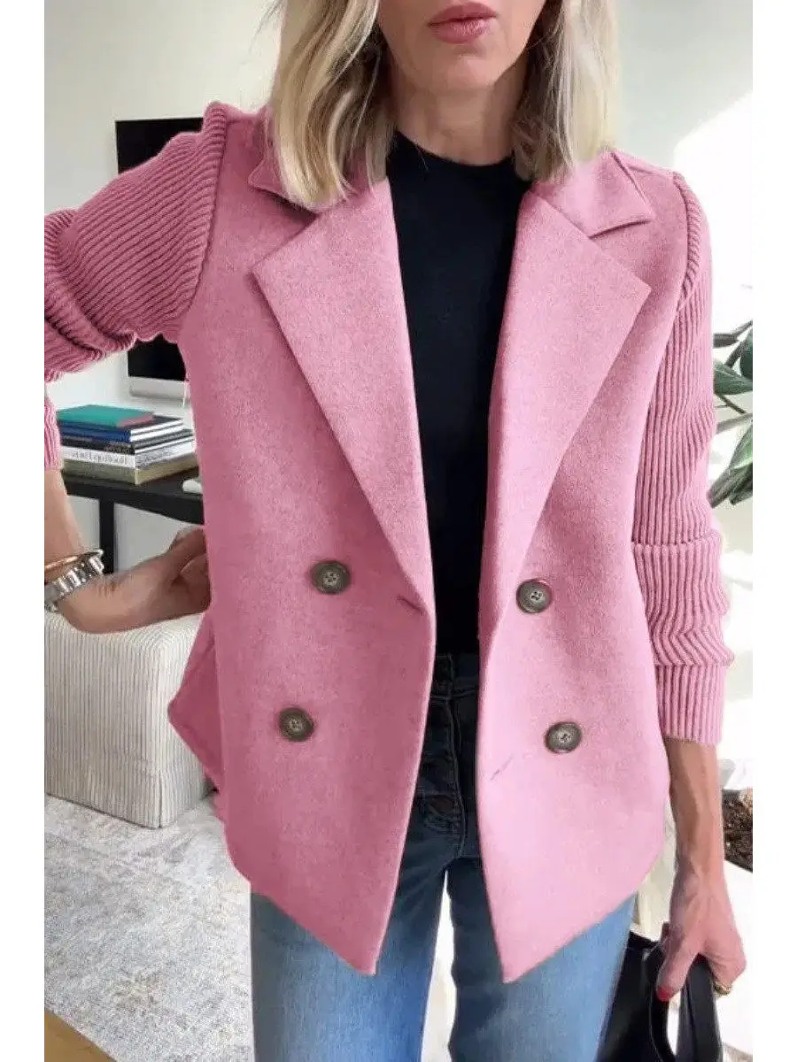 

Женское однотонное шерстяное пальто, женское пальто с длинным светом и откидным воротником, обычная длина, весенний сезон Faion