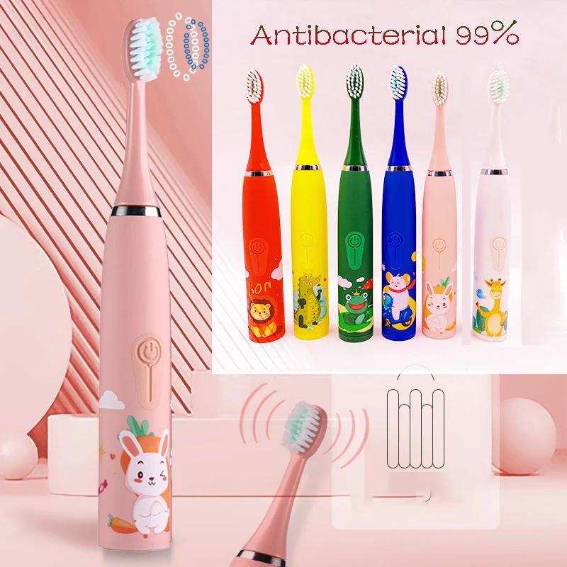 Kids Electric Toothbrush Children Boy Girl Cartoon Smart Sonic Teeth Whitening Toothbrush Soft Bristle cepillo electrico dientes