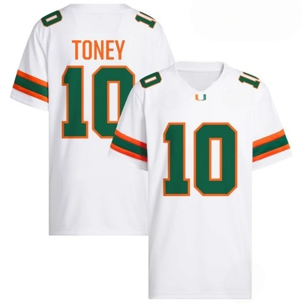 2026 Men #10 Malachi Toney American Football Jersey Number Three Striped Sleeve V-Neck Breathable Athletic Game Family Matching