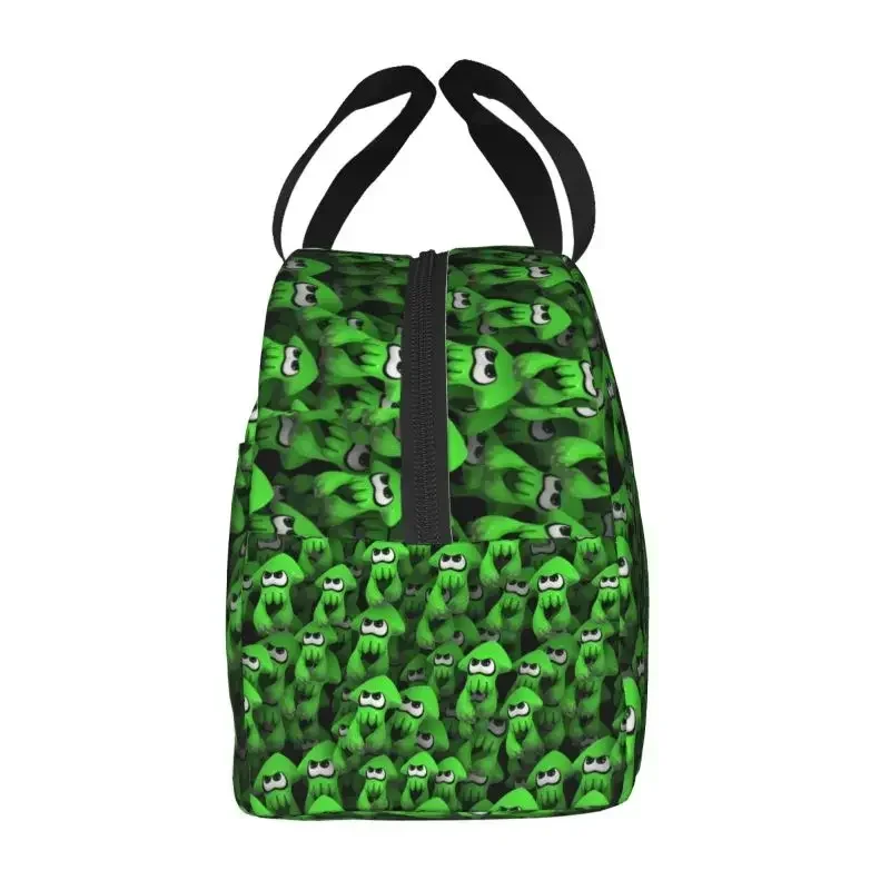 Custom Green Splatoon Game Squids Lunch Bag Men Women Cooler Warm Insulated Lunch Boxes for Children School