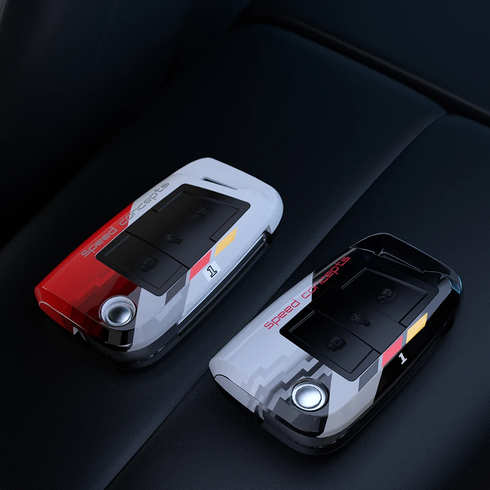 

Высококачественный чехол для автомобильного ключа из углеродного волокна для VW Volkswagen Golf 7 MK7 Tiguan MK2 Seat Ateca Leon FR Ibiza Octavia