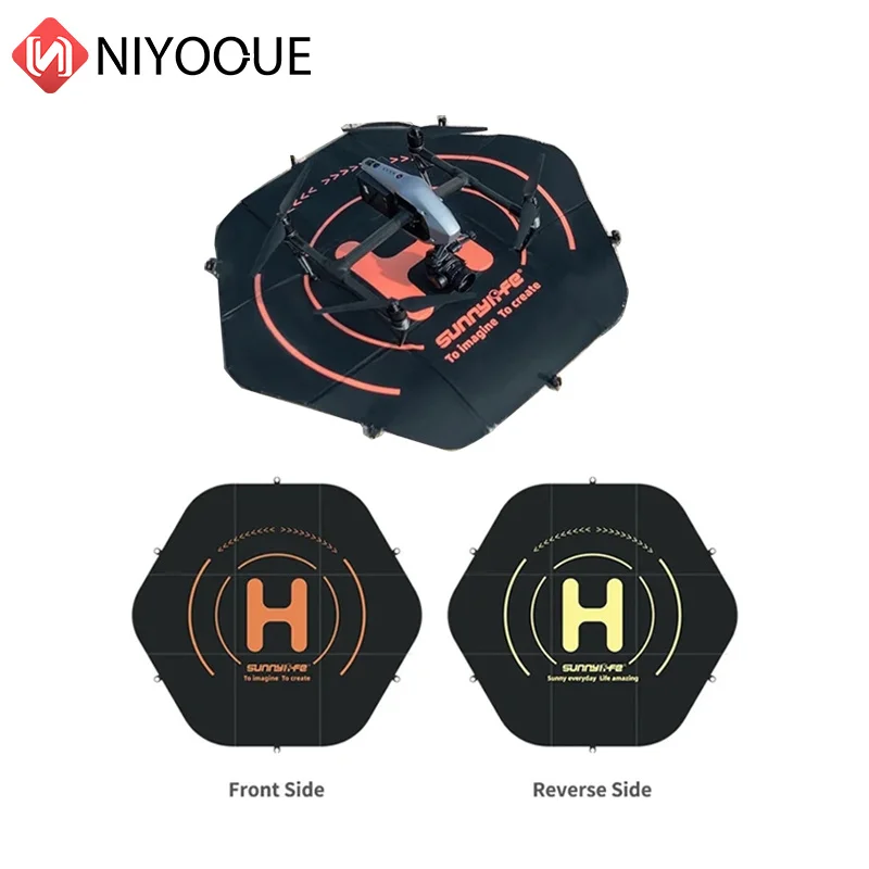 

110cm Double Sided Fast-fold Landing Pad Large Waterproof PU Leather Landing Pad for Inspire 3/ Mavic 3 Pro/ Matrice 30