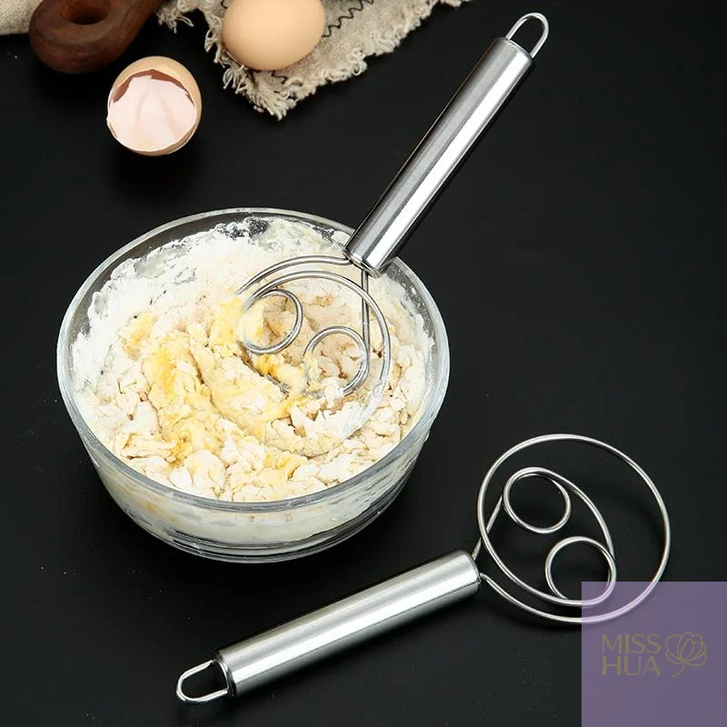 Backmixer-Werkzeug, Edelstahl-Brotmixer für Kuchen, Gebäck, Teig, Schneebesen, mit praktischem Aufhängeloch