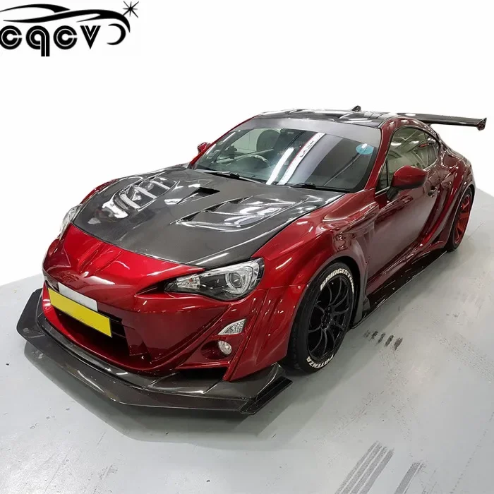 V style Widebody kit for Toyota GT86 BRZ car bumper rear bumper trunk spoiler and wide flare  for Toyota 86 BRZ facelift