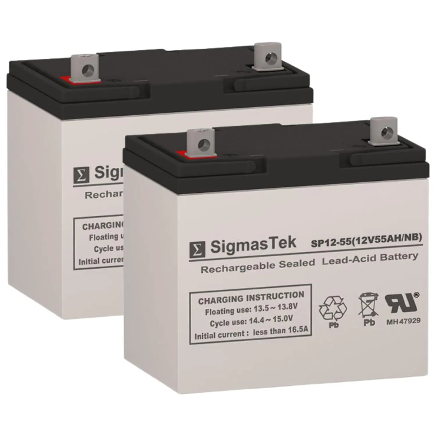 Replacement Battery Set 2 x 12V 55AH for Heavy Duty Mobility Scooter, Customized