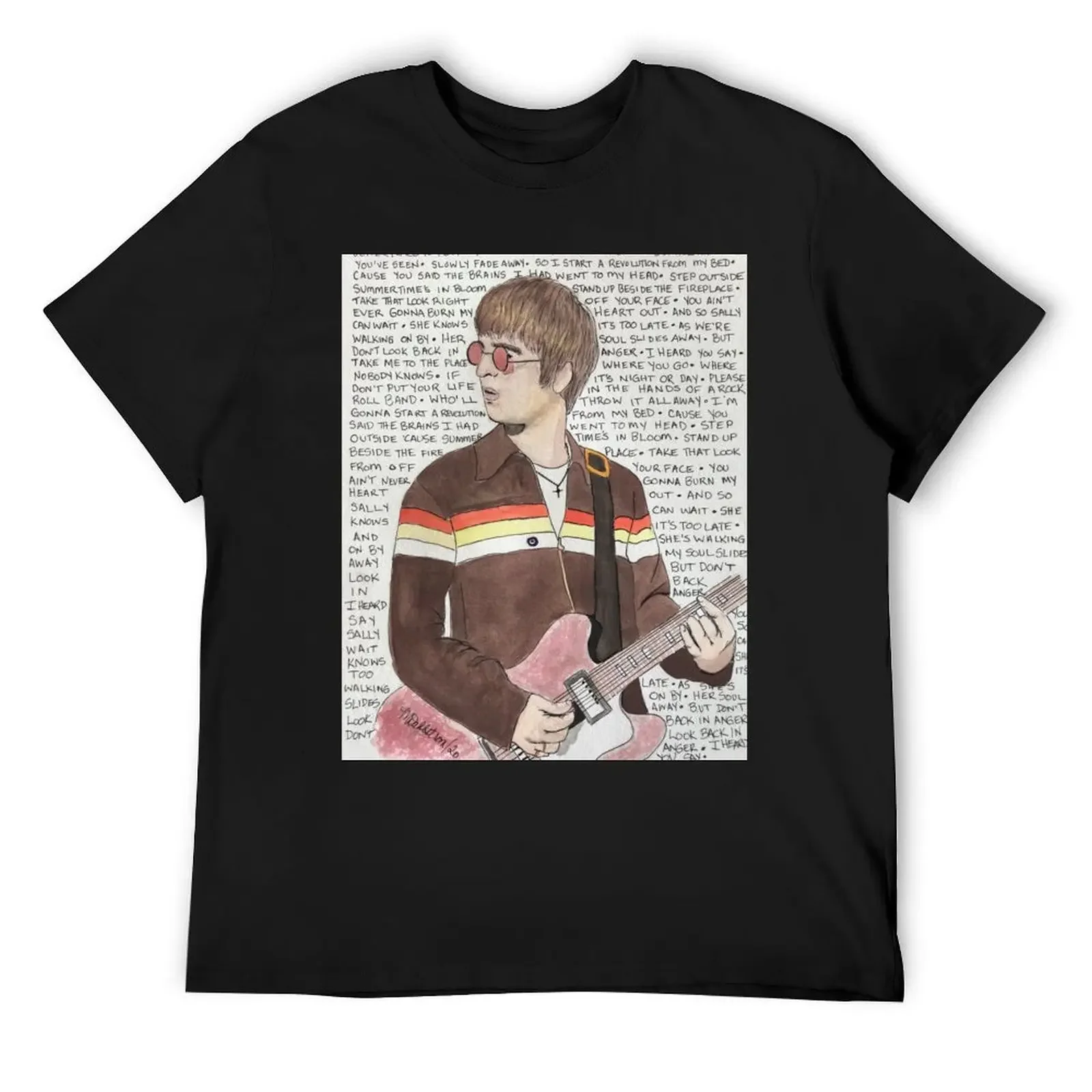 Liam Gallagher Art T-Shirt man clothes summer top anime graphic shirts slim fit t shirts for men