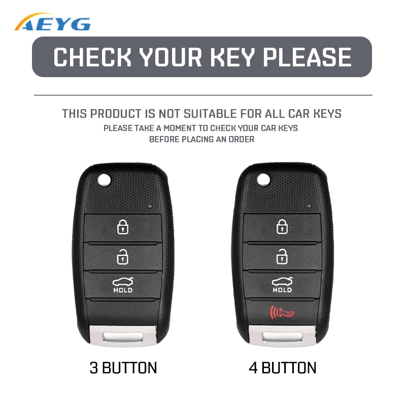 Car key Case Cover Fob For KIA RIO K2 K3 K5 Optima Sorento Forte Sportage Cerato Ceed Picanto 3 4 Button Folding Key Case Shell