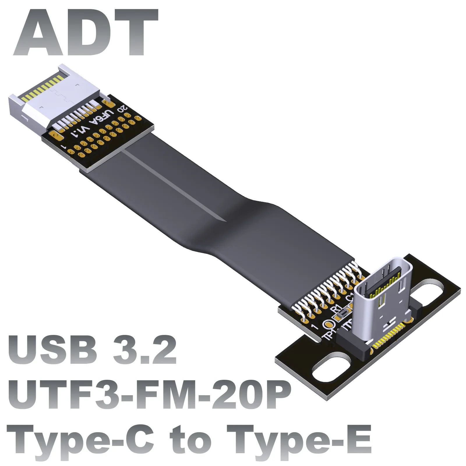 Cavo adattatore di espansione porta USB3.2 da tipo c a 19P/20P la scheda madre è dotata di PCI deflettore ADT nella parte anteriore e posteriore