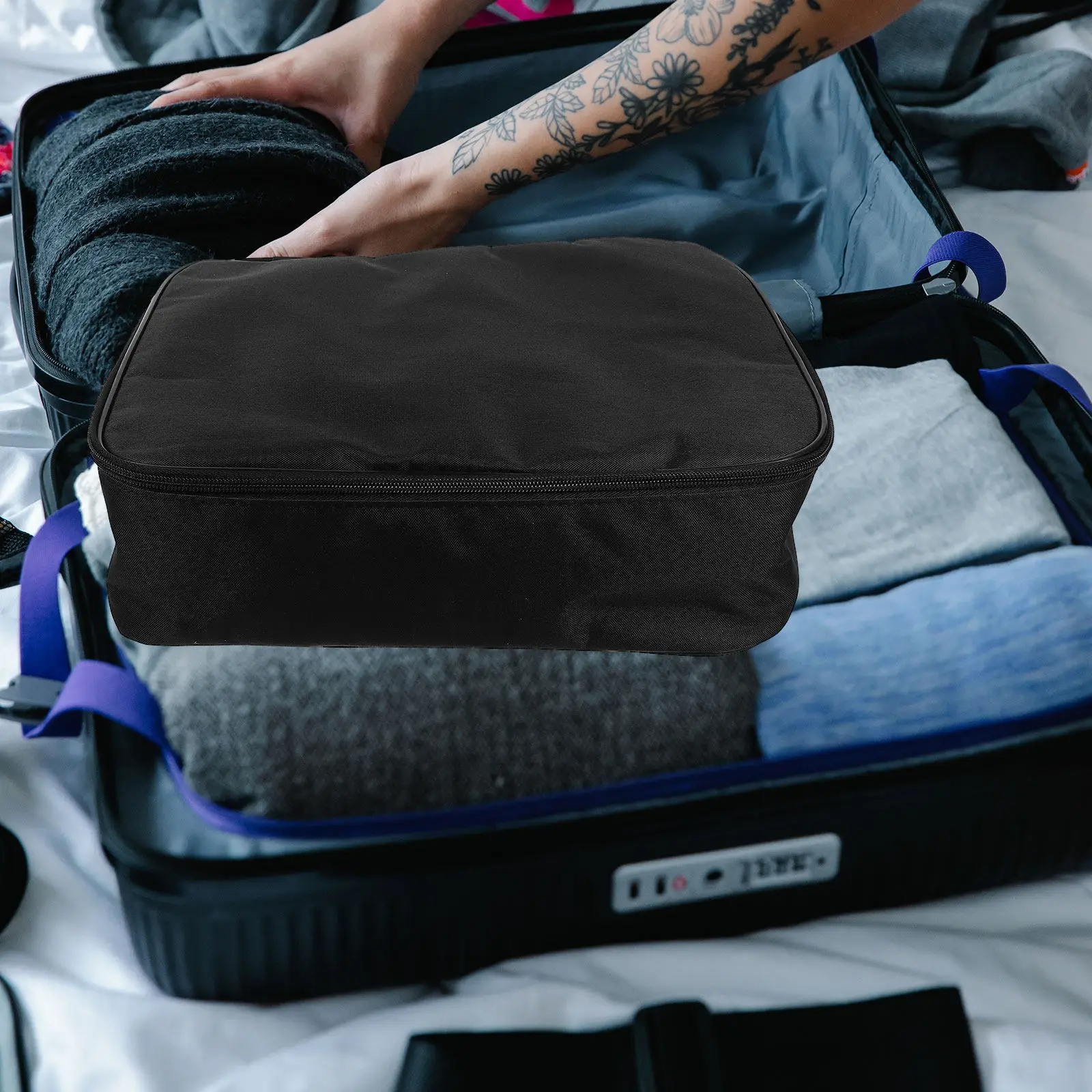 

Вместительная сумка для хранения документов, многослойный органайзер из оксфордской ткани с кодовым замком для важных бумаг и документов в путешествиях