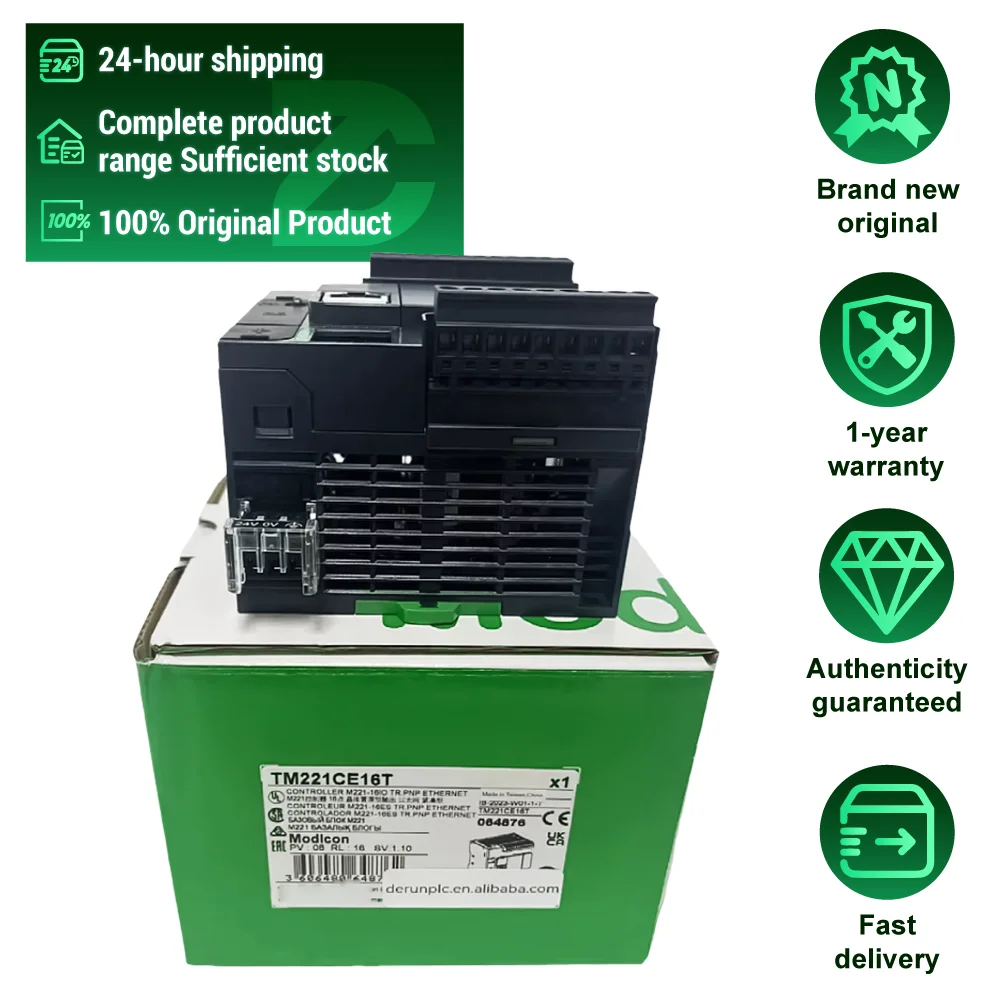 Brand New Original in Stock TM221CE16T PLC Programmable Controller Compact Module 16 I/O for Automation Control System