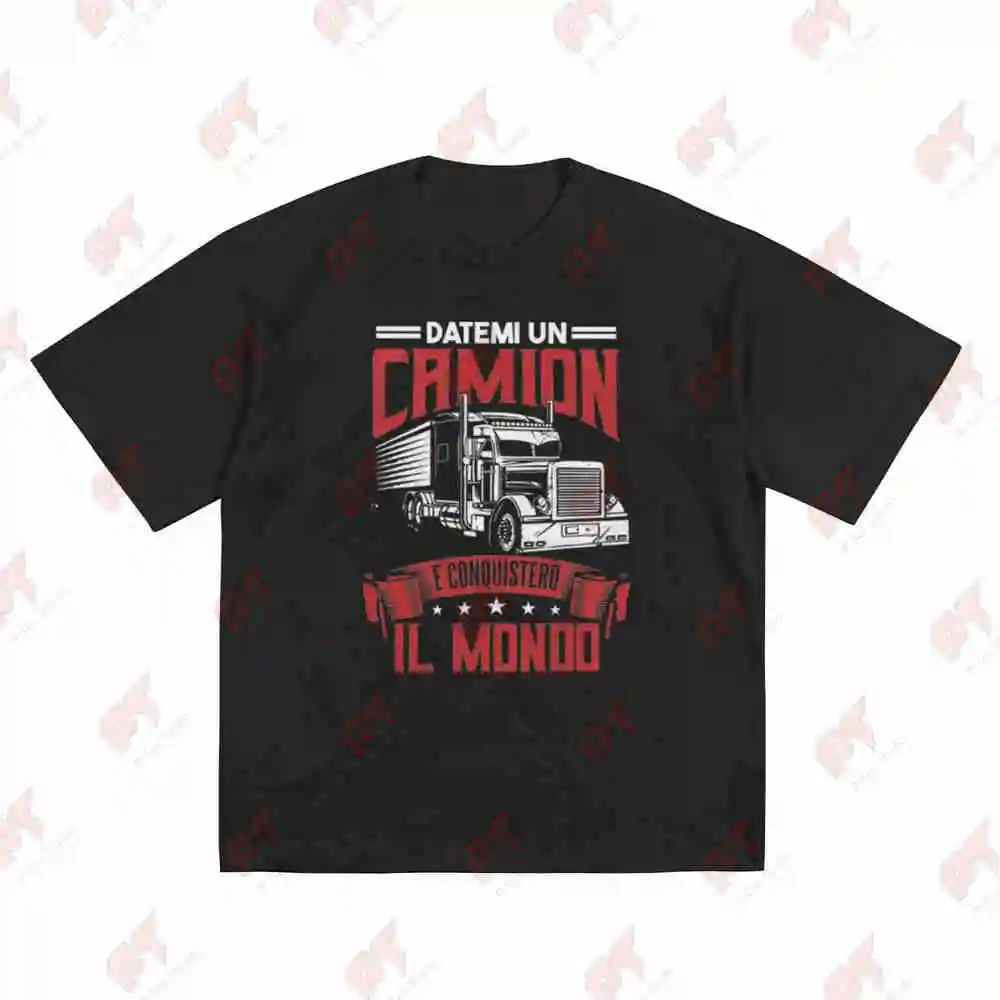 Italian Trucker Slogan Heavy Duty Semi Truck Driver Short Sleeve Tee 100% Cotton T-Shirt