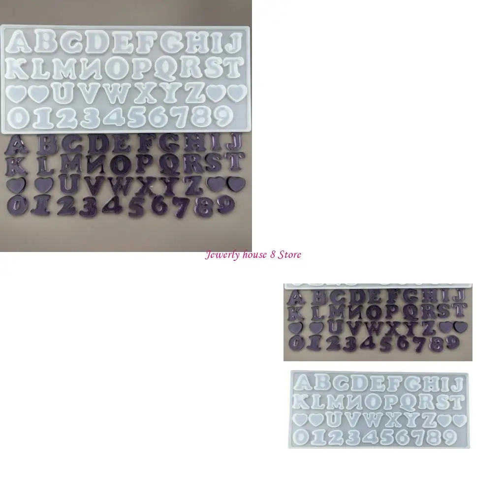 

English Epoxy Resin Molds Silicone Lowercase Letters Cement Mold for DIY-Jewelry Pendants Crafts