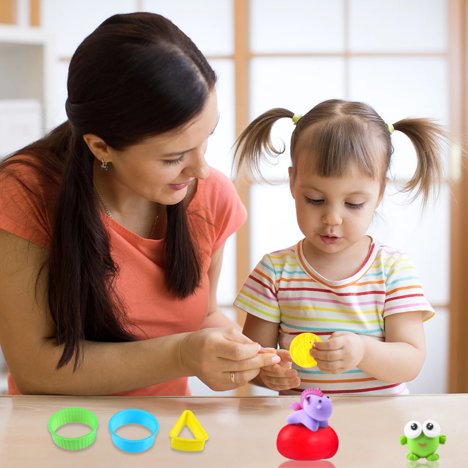 18 stampi per animali per bambini, kit di stampi manuali per plastilina colorata, argilla, fai da te, giochi educativi fatti a mano