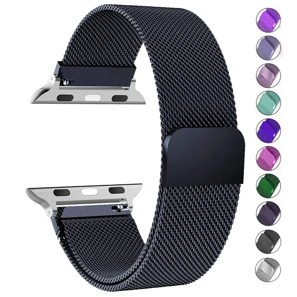 Milanese Loop Band für Apple Watch Armband Ultra 49 mm 45 mm 44 mm 41 mm 40 mm Metallarmband Armband iWatch Serie 3 4 5 6 7 8 9 SE