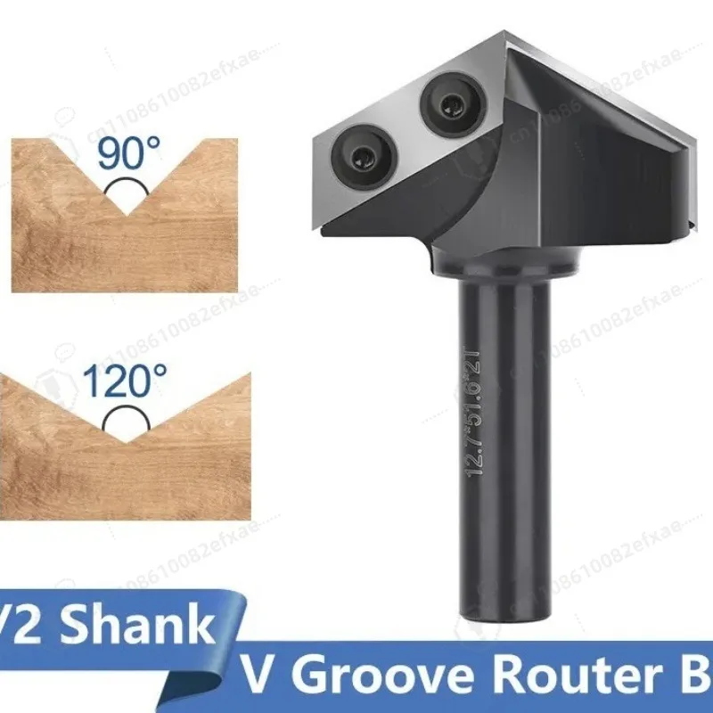 Disposable V Groove Router Bit Woodworking Milling Cutter 90 Degree Chamfering Trimming Tool Detachable Blade Slotting Knife