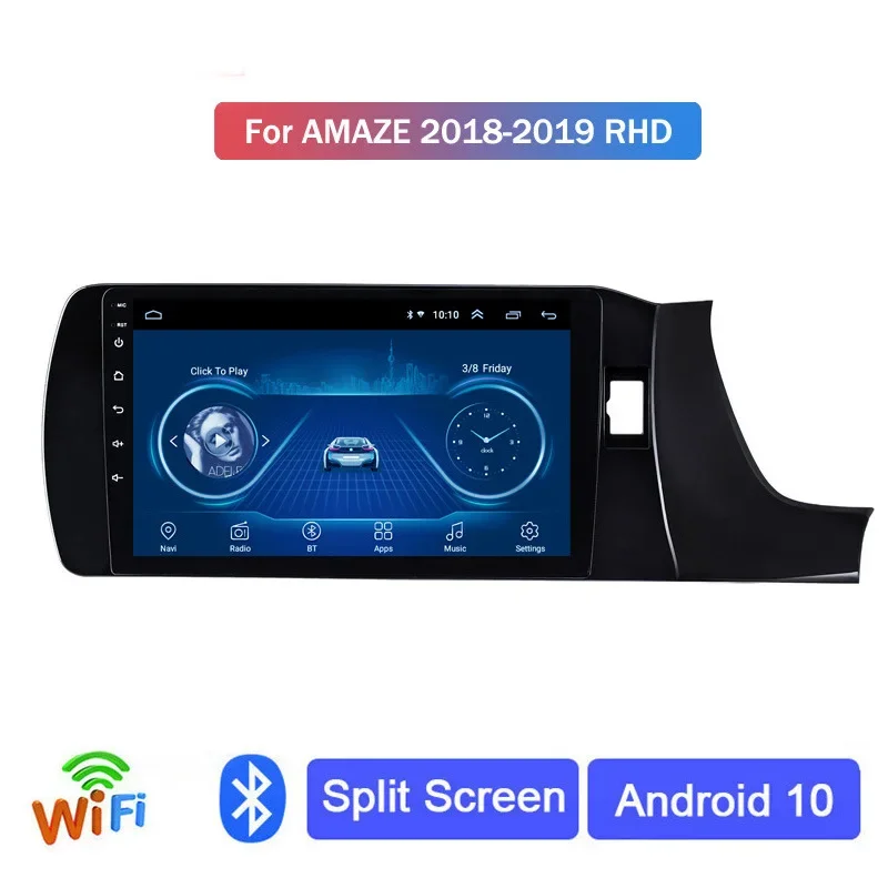 Smart Android Car Player with Navigation Touch Screen Radio Tuner Photo Viewer for Honda Amaze 2018-2019