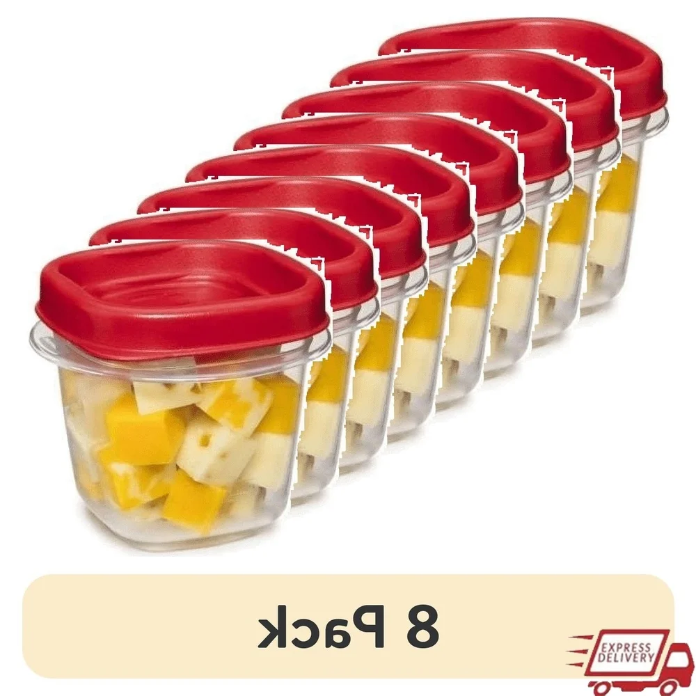 

8 упаковок, легко найти крышки, контейнеры для хранения продуктов питания, 0,5 чашки, прозрачный пластик, штабелируемый, для приготовления еды, без BPA, микроволновая печь, можно мыть в посудомоечной машине