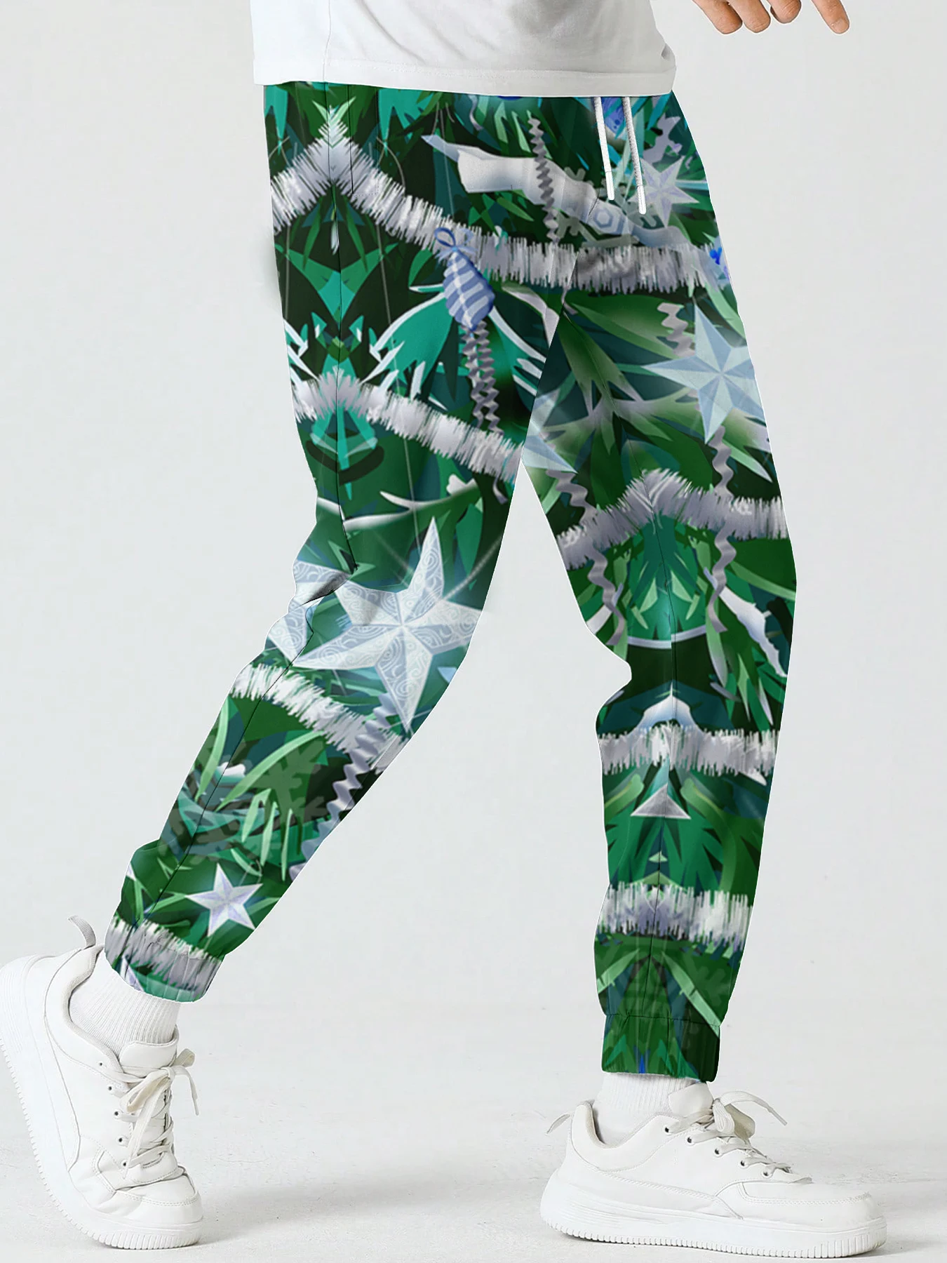 Pantalones de chándal con estampado navideño HOHOHO para hombre y mujer, ropa de calle informal, pantalones de Jogging al aire libre, otoño