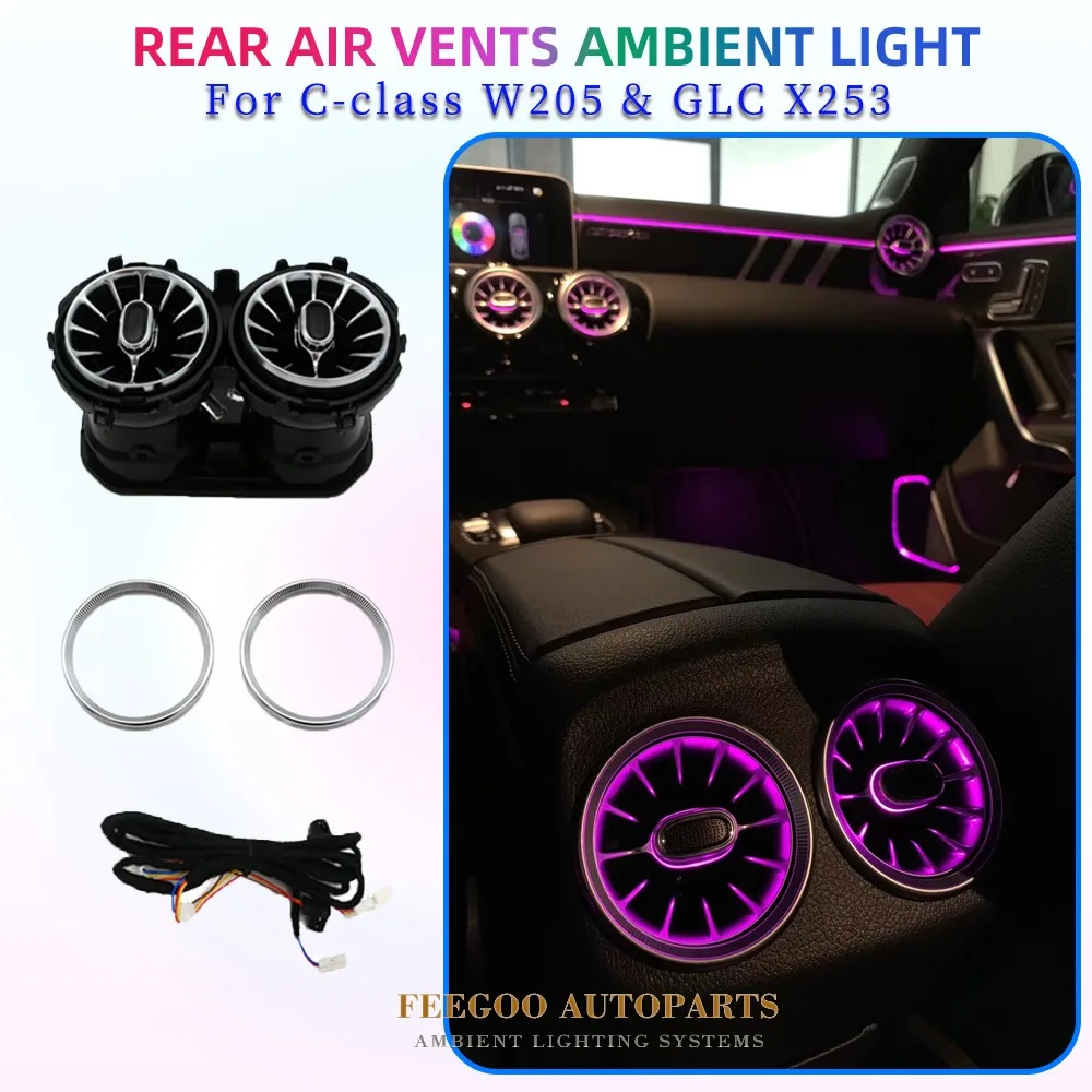 

Hot Sale Car Interior Turbine Rear Air Vent Atmosphere Light LED Decorative W205 X253 Ambient Light for Mercedes-Benz W205 X253