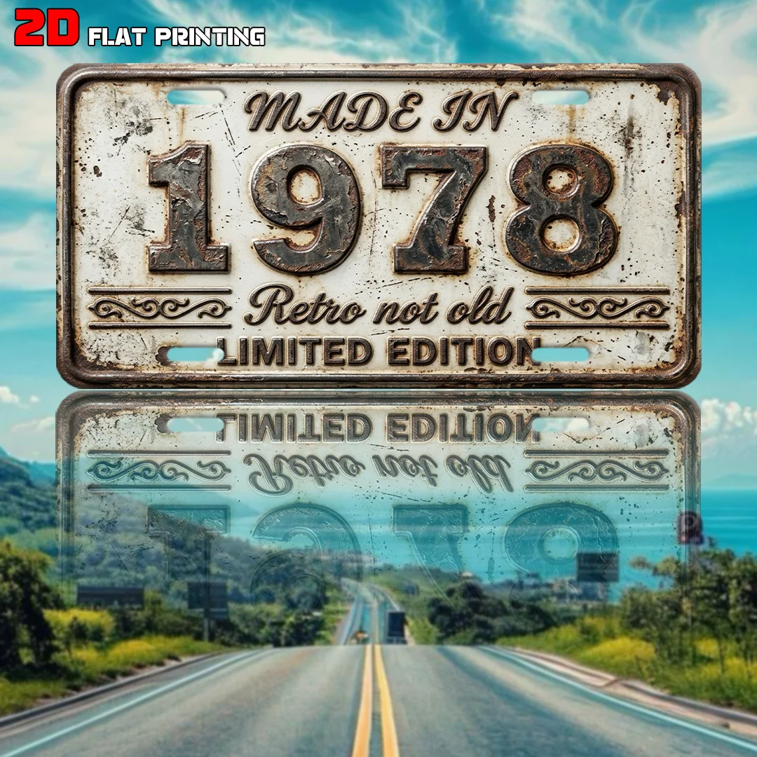 2D Flat, 1pc 1978 Limited Edition Vintage Sign Suitable for Home, Garage, Cave Wall Decor - Retro 6