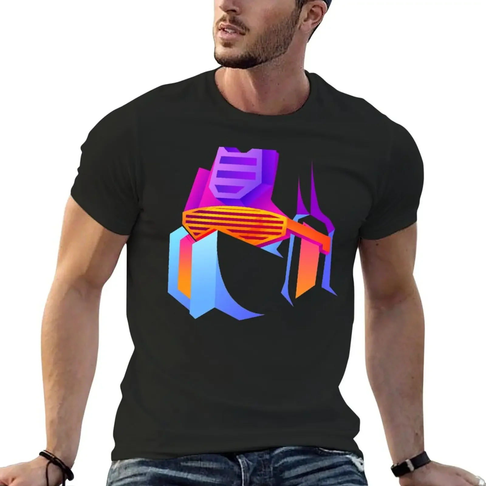 

Retro Soundwave T-Shirt summer top plus size clothes slim fit t shirts for men