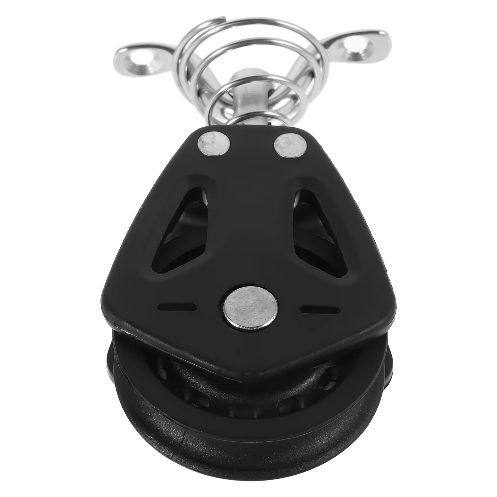 

Black Marine Pulley Accessories Heavy Duty Cable Crane Anchor Trolley Bearing for Sailboat Kayak Nylon Stainless Steel Universal