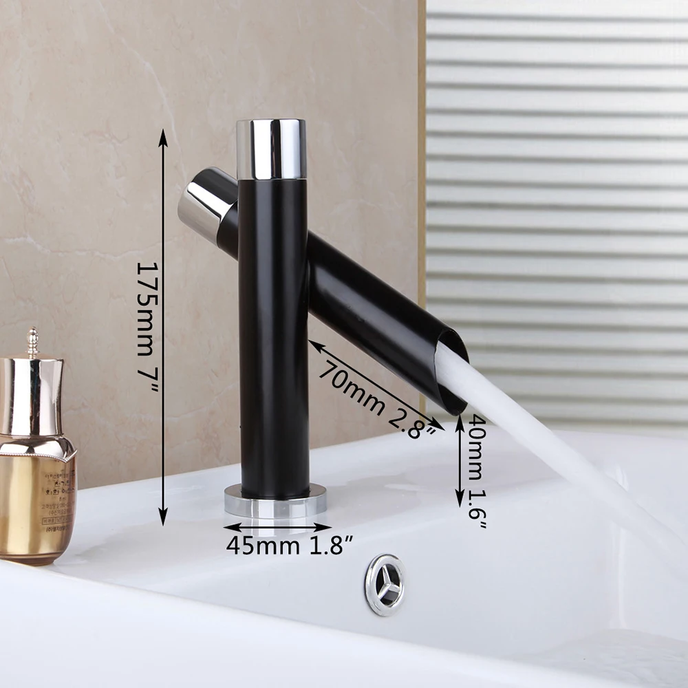 Torayvino Bathroom Faucet Luxury Chrome + Black Single Handle Vessel Vanity Deck Mounted Torneira Washbasin Sink Mixer Water Tap