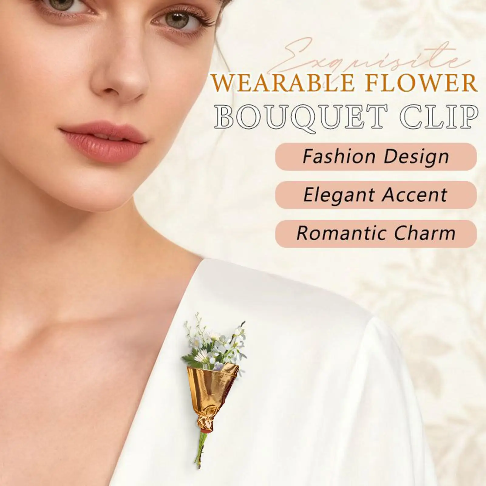 New Vintage Artful Flower Vase Brooch Wearable Artistic Flower Brooch Wearable Flower Bouquet Clip DIY Minimalist Vase Brooch