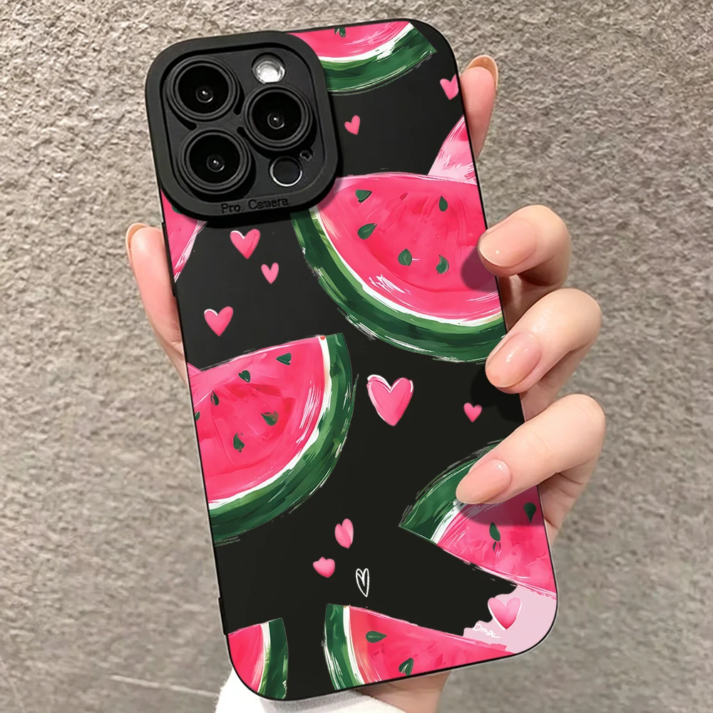 Watermelon Hearts Phone Case for Samsung Galaxy S26 S25 S23 NOTE20 Ultra S22 S25 S24 S23 S21 Plus S24 S23 S21 FE A56 Soft Cover